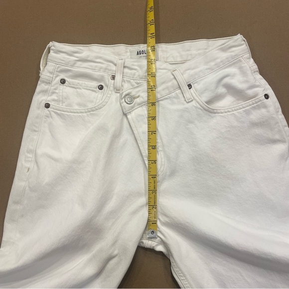 Agolde Criss Cross White Jeans Size 26 - Picture 12 of 13